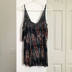 Urban Outfitters Ecote Grey Patterned Tank Dress